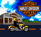 Harley Davidson Race Across America title screen for GameBoy Color